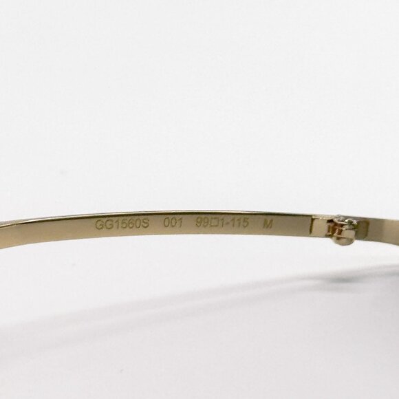 NEW GUCCI GG1560S 001 SHIELD GOLD UNISEX SUNGLASSES GUCCI main image 10